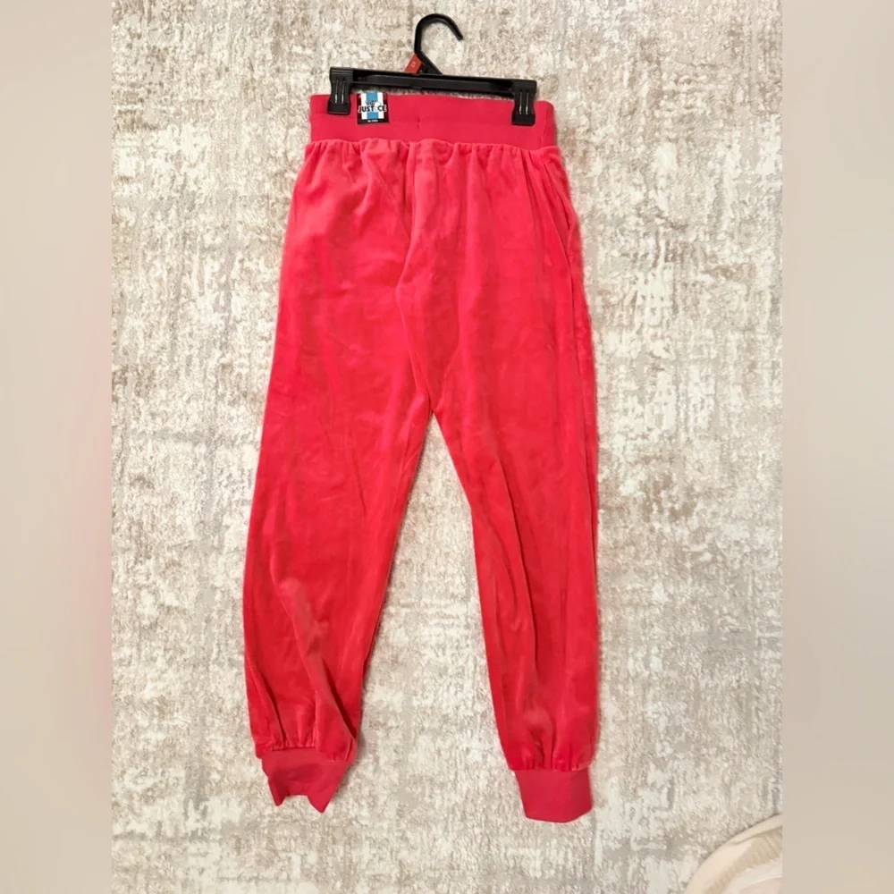 Justice Kids Red Snoopy Holiday Velour Limited Edition Sweatpant Joggers size 10